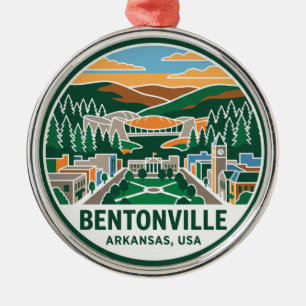 Bentonville Arkansas Metal Ornament
