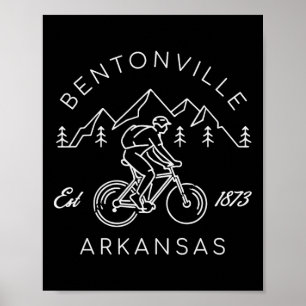 Bentonville Arkansas Mountain Biking Cyclist Simpl Poster