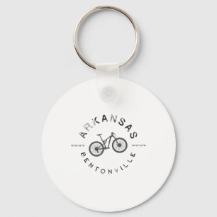 Bentonville Arkansas Mountain Biking T Keychain