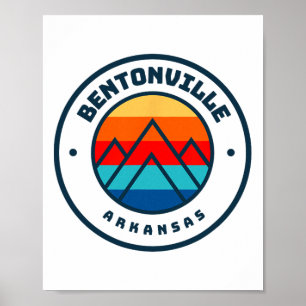 Bentonville Arkansas Skiing Snowboarding Family Sk Poster
