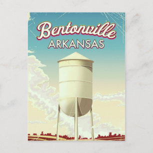 Bentonville, Arkansas travel poster. Postcard