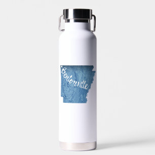 Bentonville Arkansas Wood Grain Water Bottle