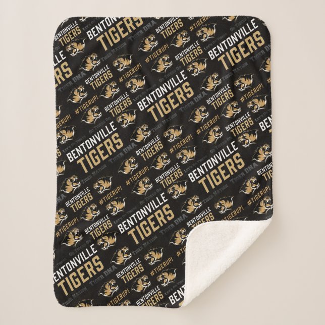 Bentonville High School Mascot Sherpa Blanket (Front)