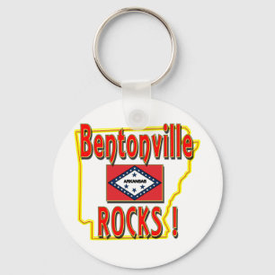 Bentonville Rocks ! (red) Keychain