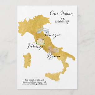 Benvenuti Italia Carte de mariage de destination