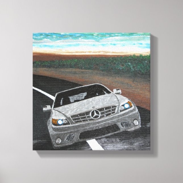 Benz on benz canvas print (Front)