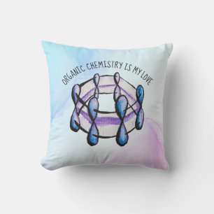 Benzene Molecule Organic Chemistry Throw Pillow