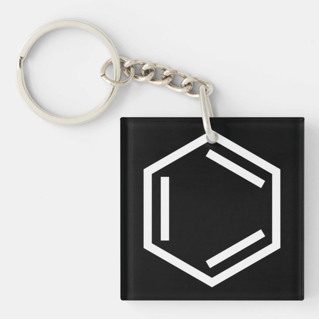 BENZENE RING SYMBOL KEYCHAIN (Front)