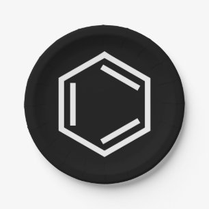 BENZENE RING SYMBOL PAPER PLATE