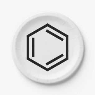 BENZENE RING SYMBOL PAPER PLATE