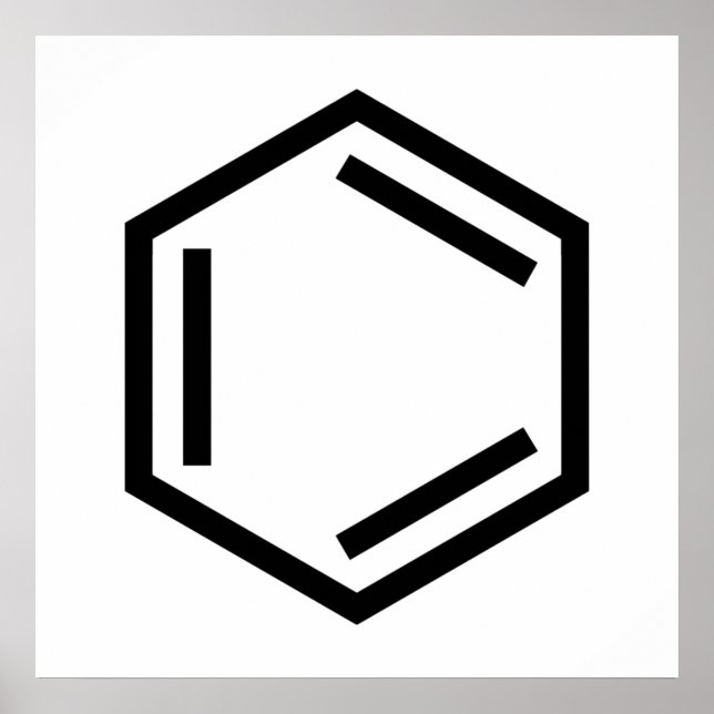 BENZENE RING SYMBOL POSTER (Front)