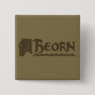 BEORN™ Bear Head Name 2 Inch Square Button
