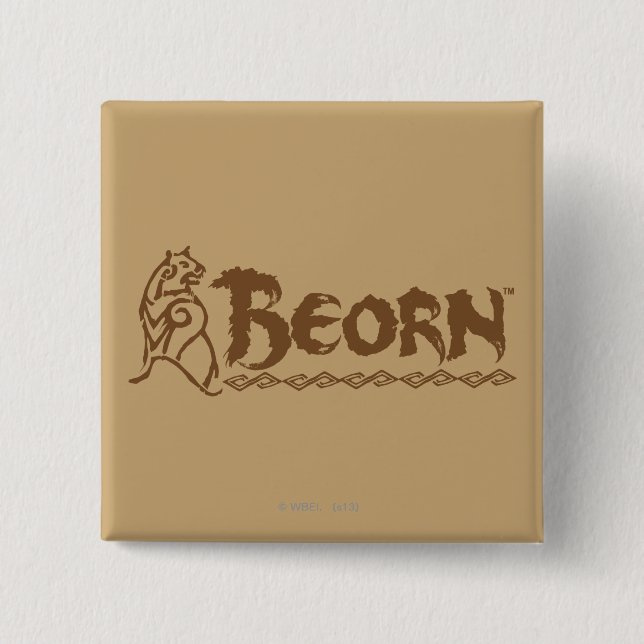 BEORN™ Bear Name 2 Inch Square Button (Front)
