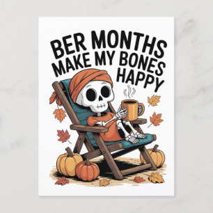 Ber Months Make My Bones Happy Christmas Invitation Postcard
