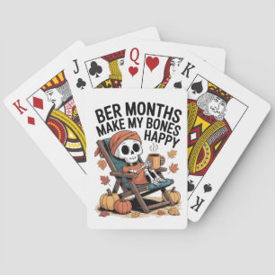 Ber Months Make My Bones Happy Christmas Playing Cards