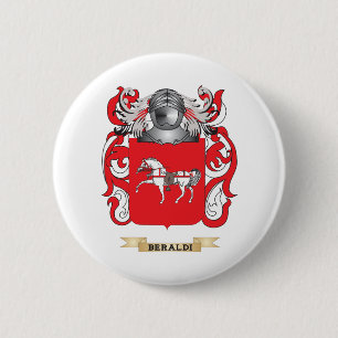Beraldi Coat of Arms (Family Crest) 2 Inch Round Button