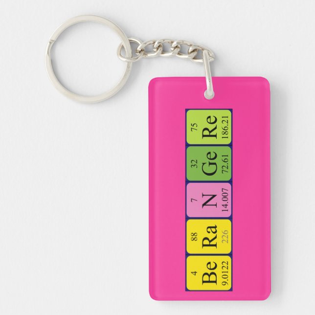 Berangere periodic table name keyring (Front)