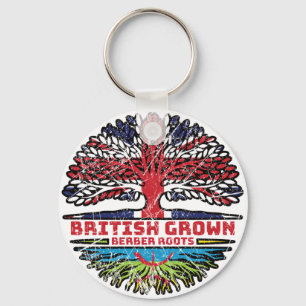 Berber Amazigh Uk United Kingdom British Tree Keychain