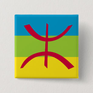 Berber Kabyle Berbers Amazigh Flag Pin Badge 