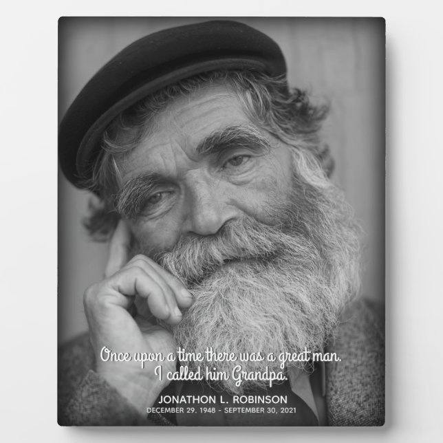 Bereavement Memorial for Grandfather Plaque (Front)