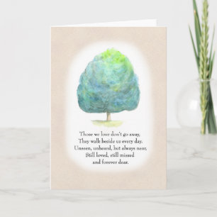 Bereavement Sympathy those we love don't go away Card