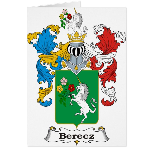Berecz Family Hungarian Coat of Arms (Front)