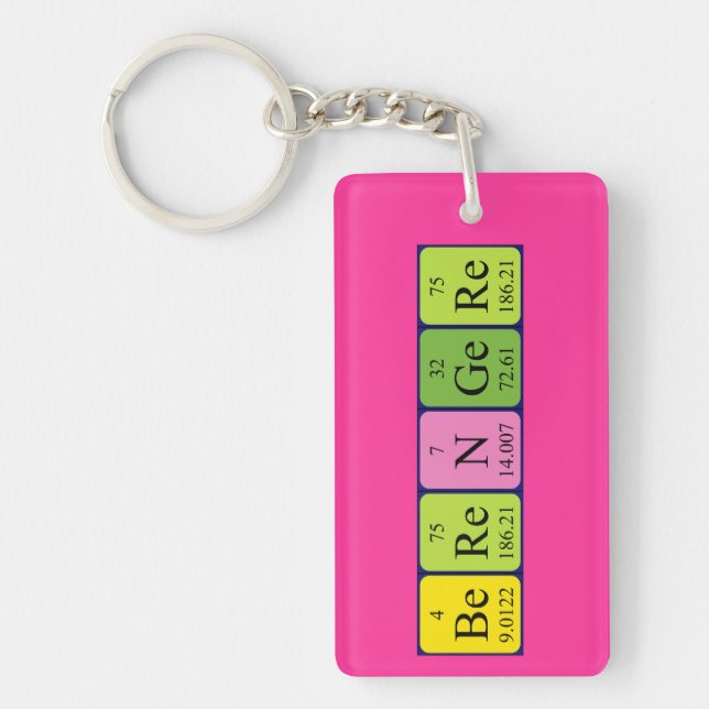 Berengere periodic table name keyring (Front)