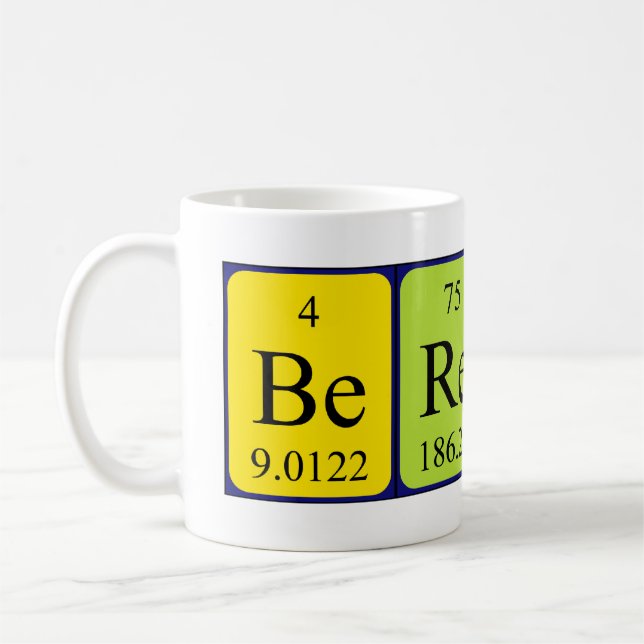 Berenice nom de table périodique mug (Gauche)