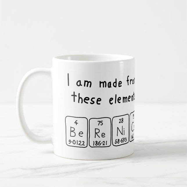 Berenice periodic table name mug (Left)