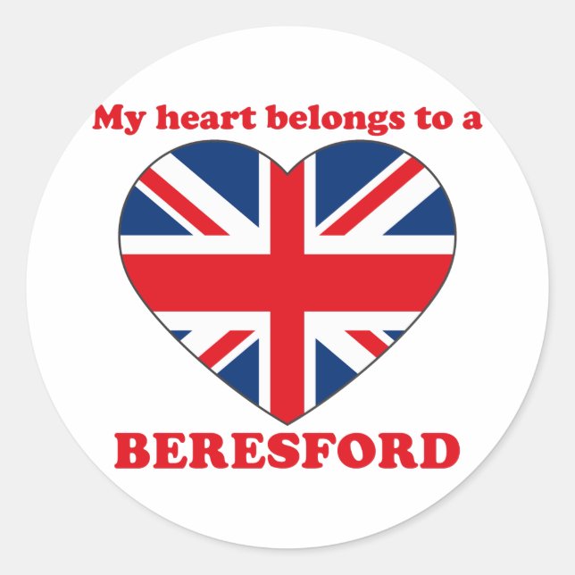 Beresford Classic Round Sticker (Front)