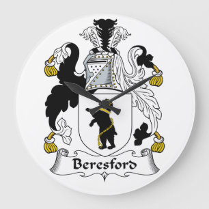 Beresford Family Crest Large Clock