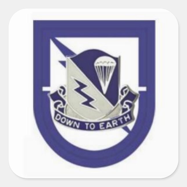 Beret Flash/DUI 1st Bn 507th Infantry Stickers (Front)