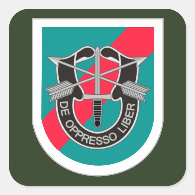 BERET FLASH/DUI 20TH SPECIAL FORCES GROUP STICKERS (Front)