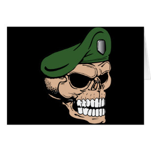 Béret vert de crâne
