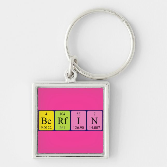 Berfin periodic table name keyring (Front)