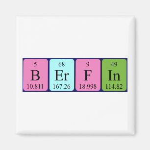 Berfin periodic table name magnet