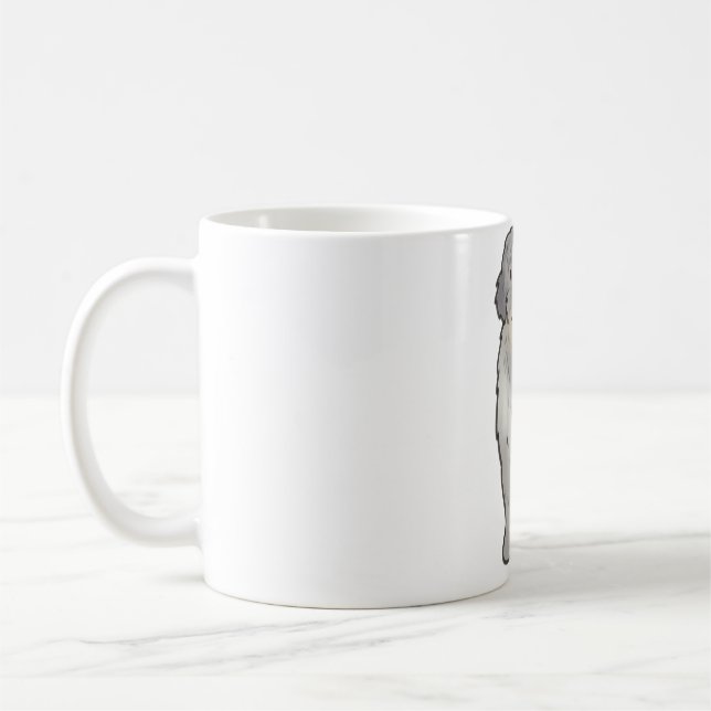 Bergamasco Sheepdog art Coffee Mug (Left)
