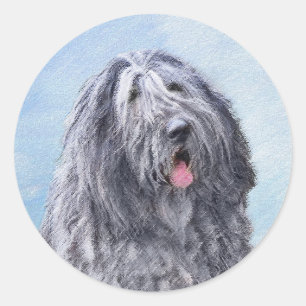 Bergamasco Sheepdog Painting - Cute Original Dog A Classic Round Sticker