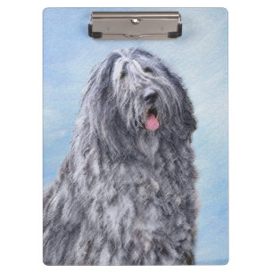 Bergamasco Sheepdog Painting - Cute Original Dog A Clipboard