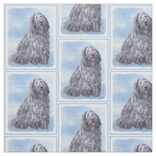 Bergamasco Sheepdog Painting - Cute Original Dog A Fabric