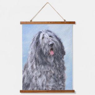Bergamasco Sheepdog Painting - Cute Original Dog A Hanging Tapestry