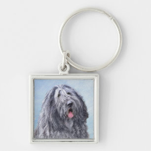 Bergamasco Sheepdog Painting - Cute Original Dog A Keychain