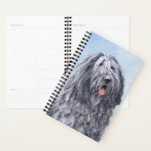 Bergamasco Sheepdog Painting - Cute Original Dog A Planner