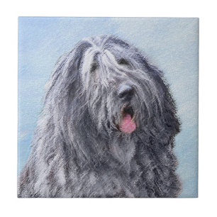 Bergamasco Sheepdog Painting - Cute Original Dog A Tile