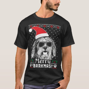 Bergamasco Shepherd Merry Barkmas Christmas T-Shirt