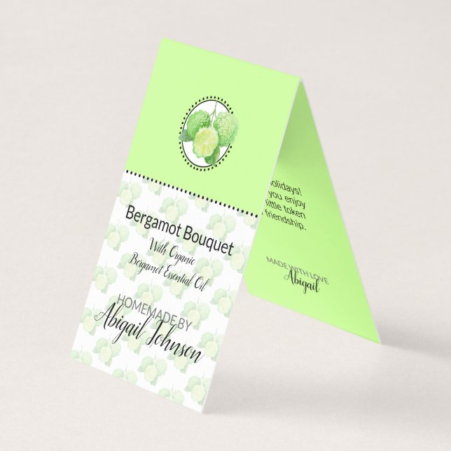 Bergamot Homemade Bath & Body Label | Gift Tag (Front)