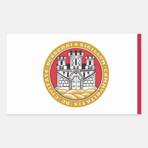 Bergen city flag Norway symbol Sticker