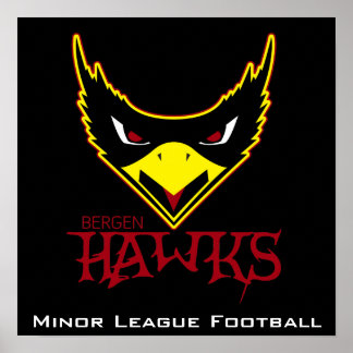 Bergen Hawks Black ML Poster