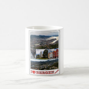 Bergen - Norge - I Love - Coffee Mug