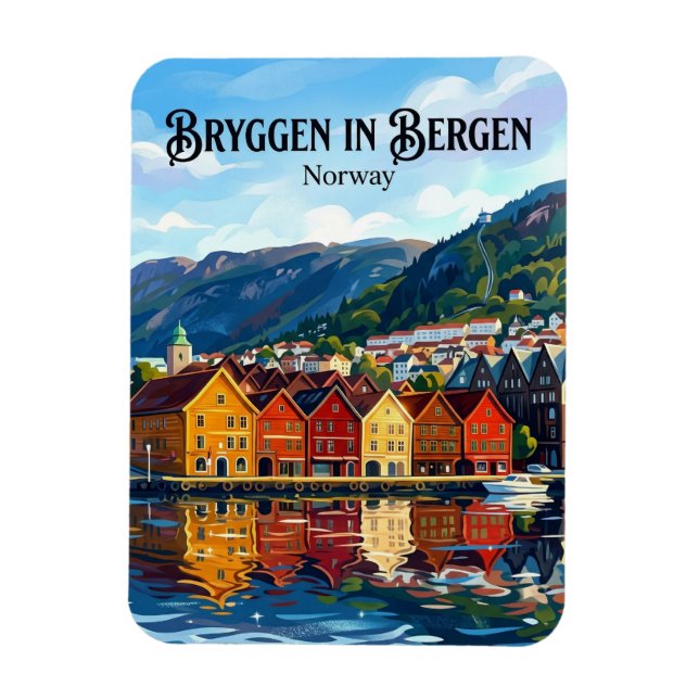 Bergen Norway Magnet (Vertical)